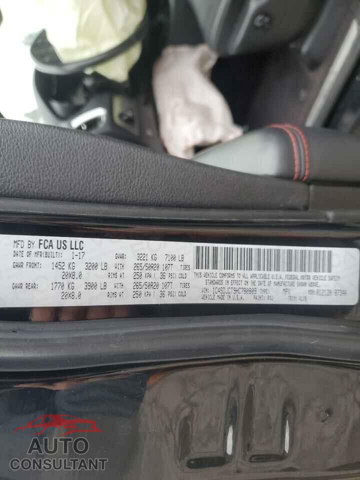 DODGE DURANGO 2017 - 1C4SDJCT9HC780809