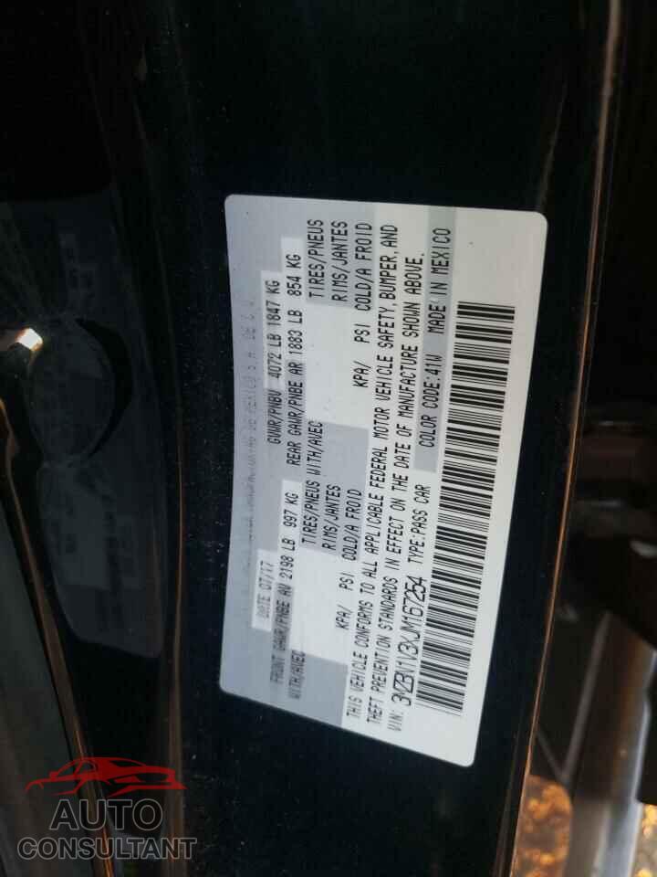 MAZDA 3 2018 - 3MZBN1V3XJM167254