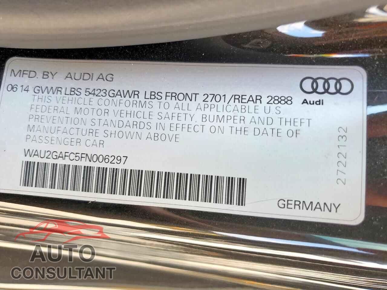 AUDI A7 2015 - WAU2GAFC5FN006297