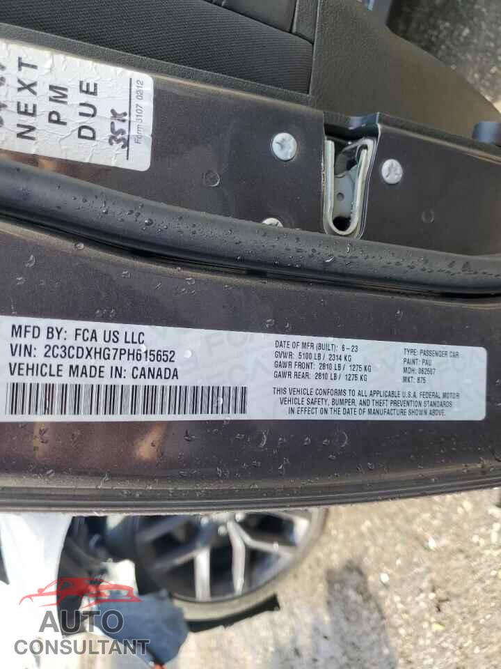 DODGE CHARGER 2023 - 2C3CDXHG7PH615652