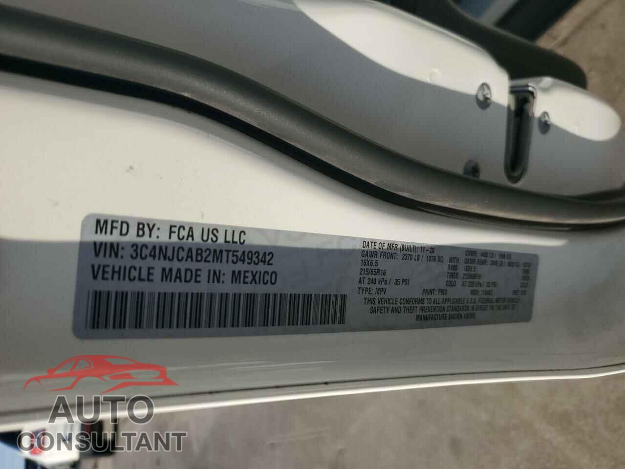 JEEP COMPASS 2021 - 3C4NJCAB2MT549342