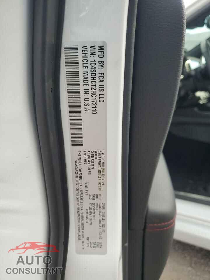 DODGE DURANGO 2024 - 1C4SDHCT2RC172110