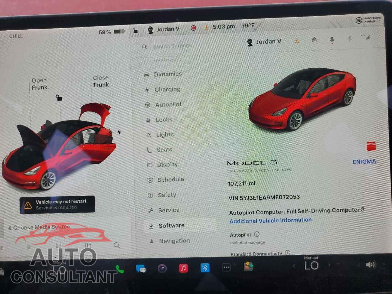 TESLA MODEL 3 2021 - 5YJ3E1EA9MF072053