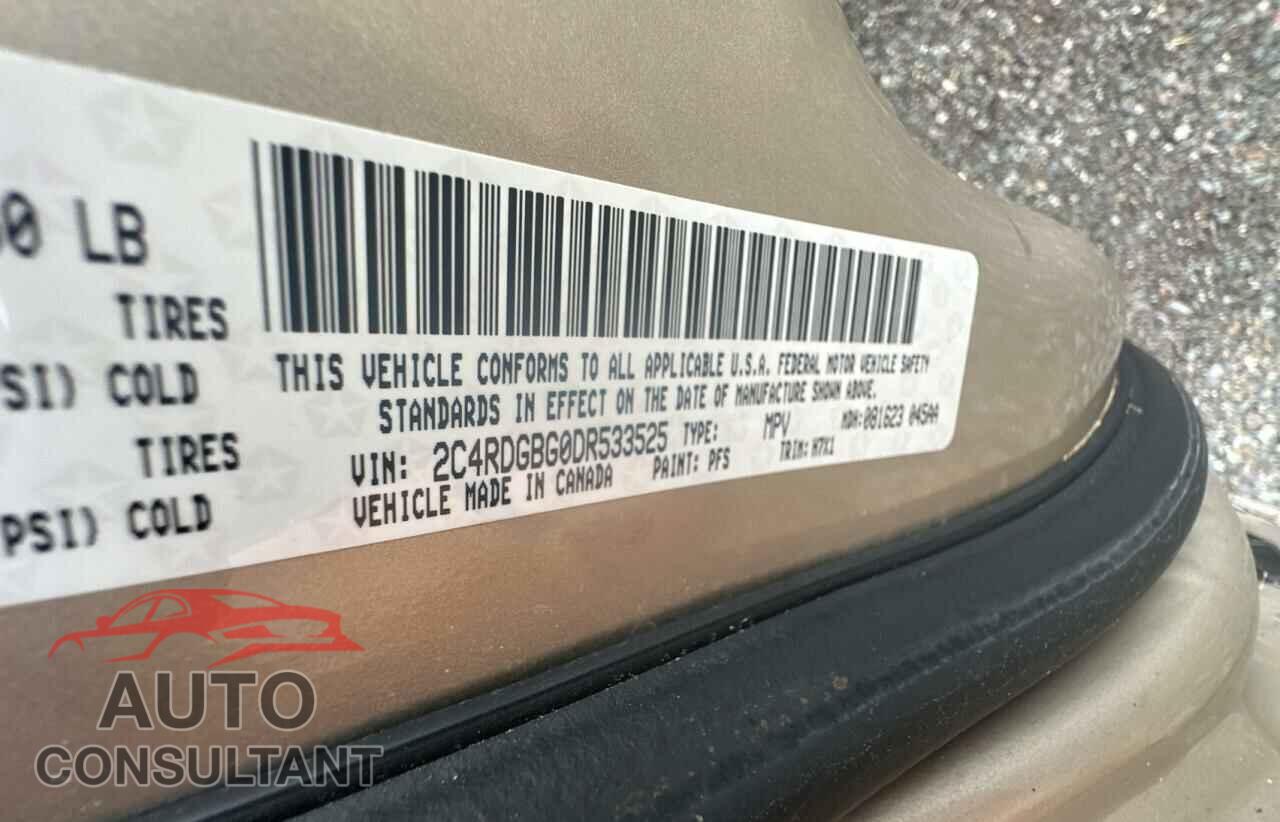 DODGE CARAVAN 2013 - 2C4RDGBG0DR533525