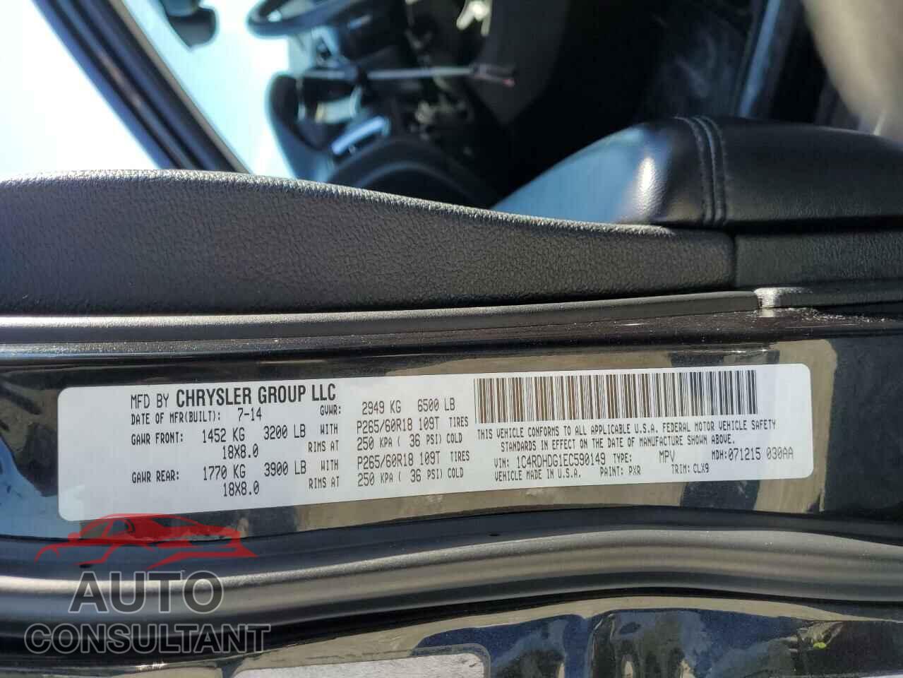 DODGE DURANGO 2014 - 1C4RDHDG1EC590149