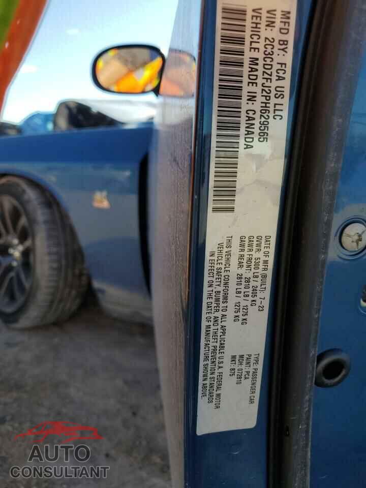 DODGE CHALLENGER 2023 - 2C3CDZFJ2PH629565