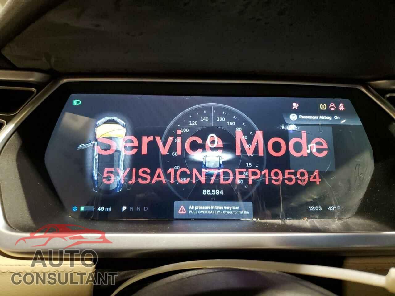 TESLA MODEL S 2013 - 5YJSA1CN7DFP19594