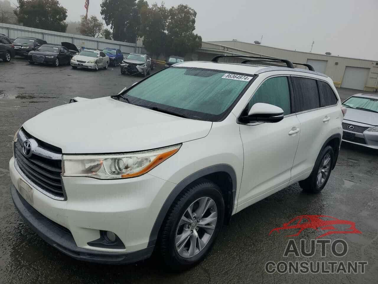 TOYOTA HIGHLANDER 2014 - 5TDJKRFH8ES052934