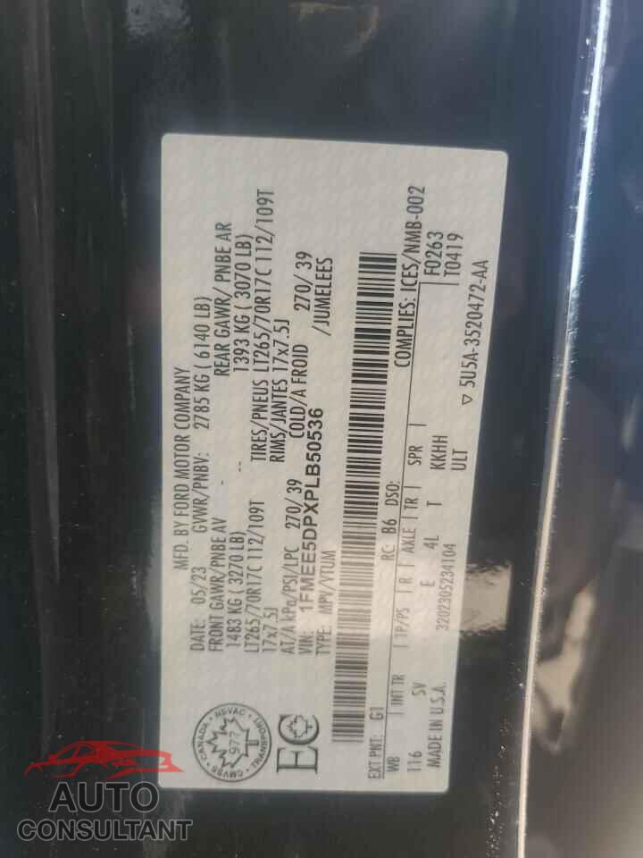 FORD BRONCO 2023 - 1FMEE5DPXPLB50536