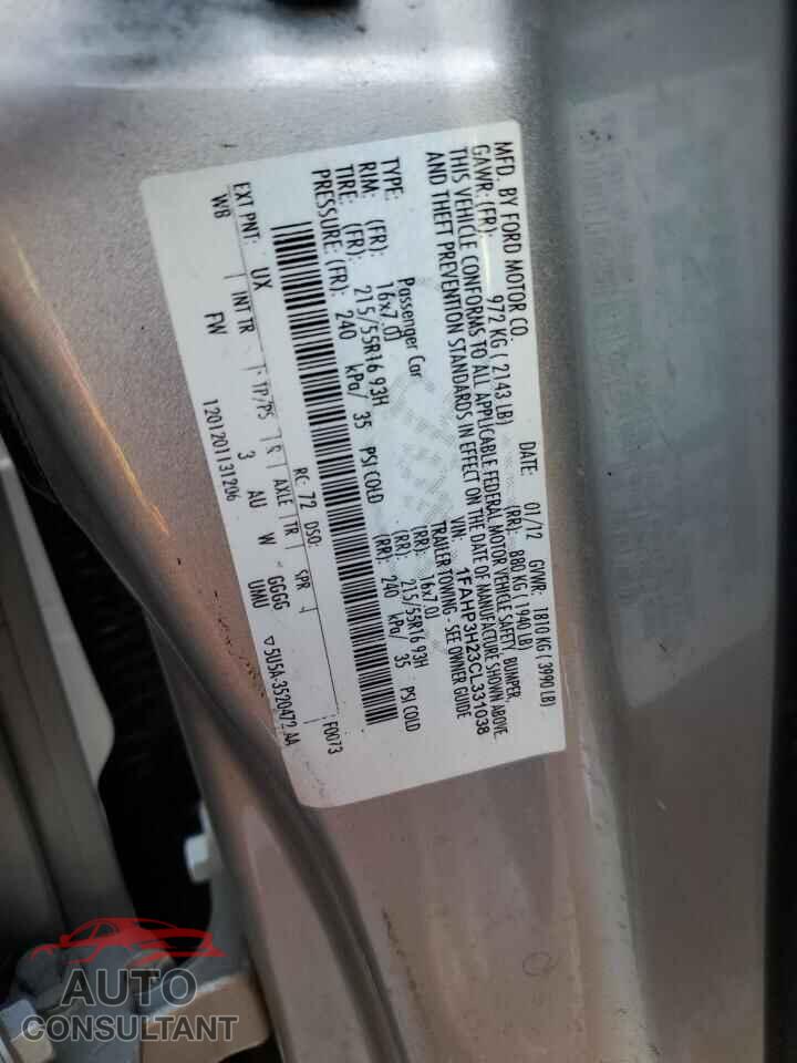 FORD FOCUS 2012 - 1FAHP3H23CL331038