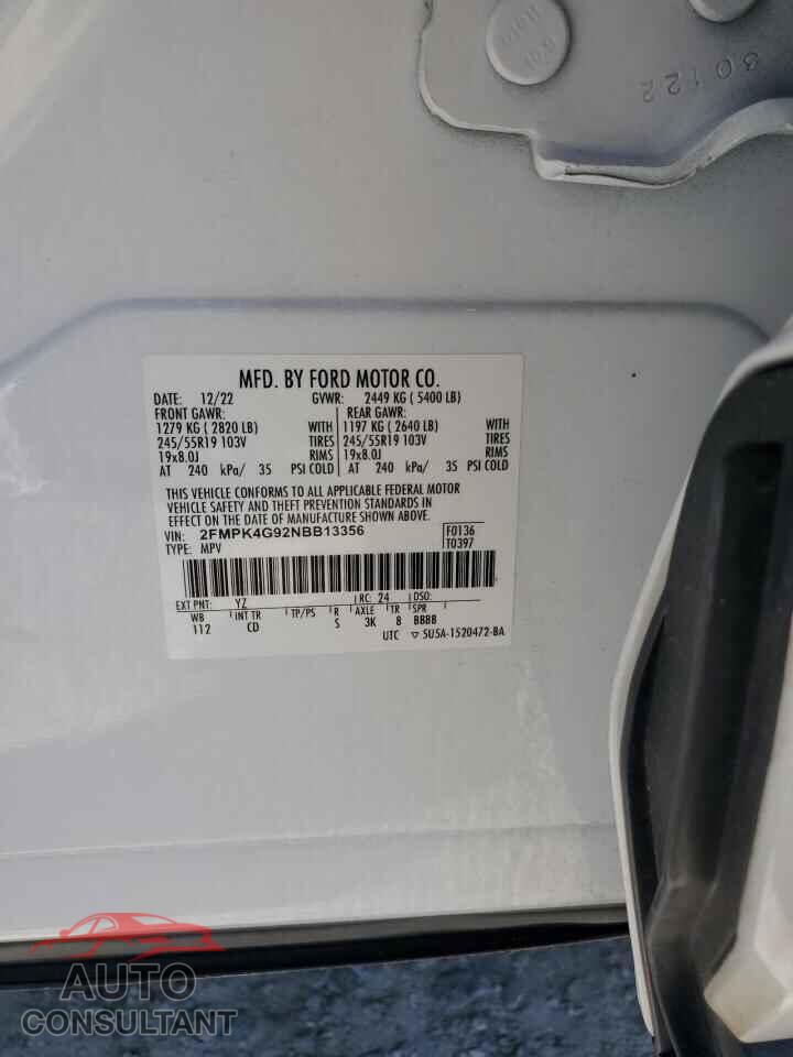 FORD EDGE 2022 - 2FMPK4G92NBB13356