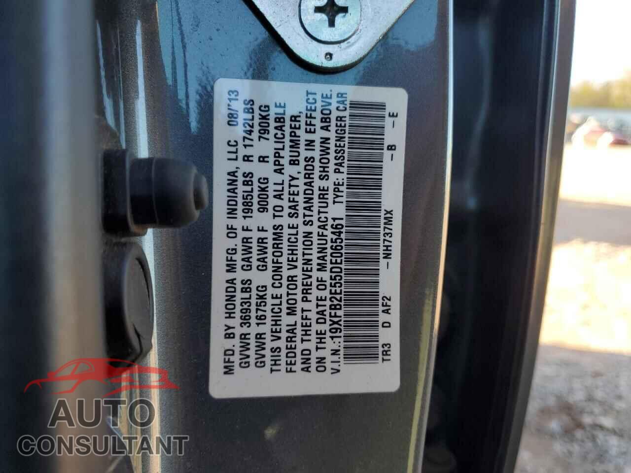 HONDA CIVIC 2013 - 19XFB2E55DE065461