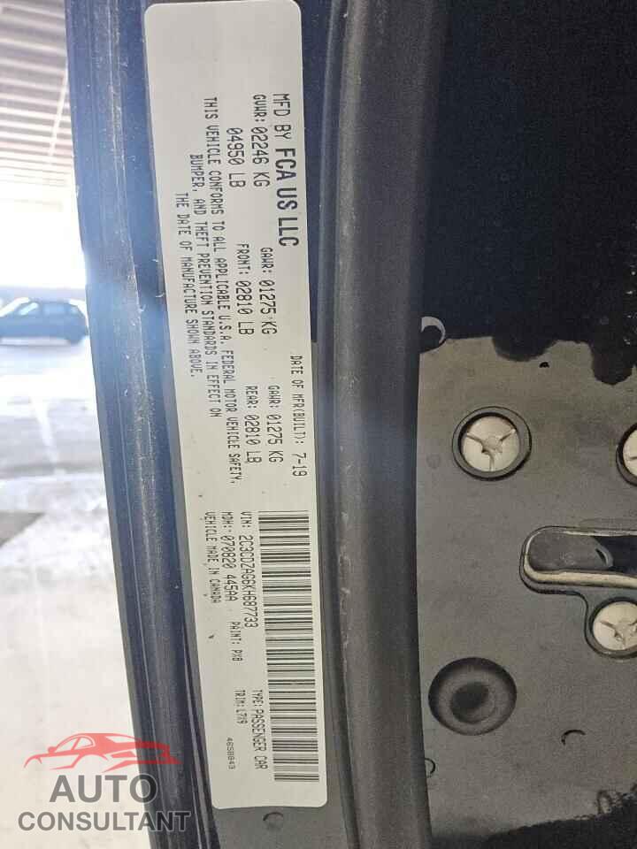 DODGE CHALLENGER 2019 - 2C3CDZAG6KH687733