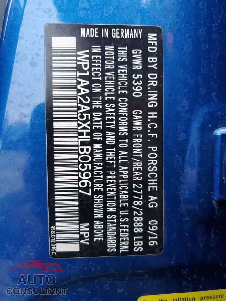 PORSCHE MACAN 2017 - WP1AA2A5XHLB05967