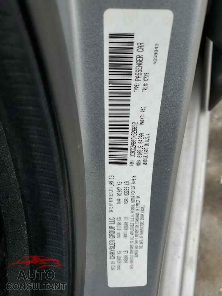 DODGE AVENGER 2013 - 1C3CDZAB0DN626652