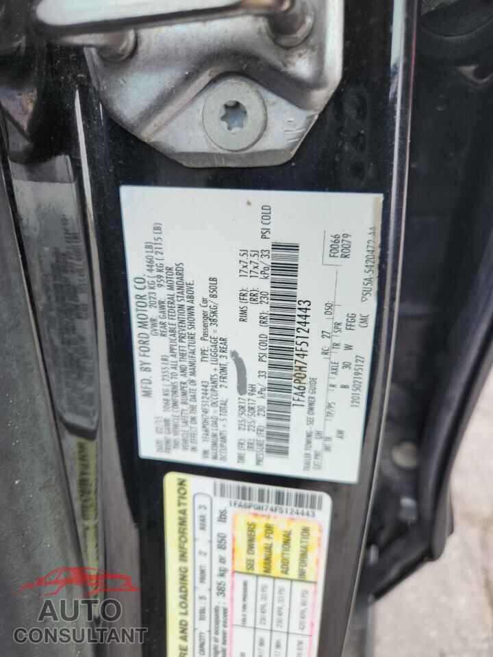 FORD FUSION 2015 - 1FA6P0H74F5124443