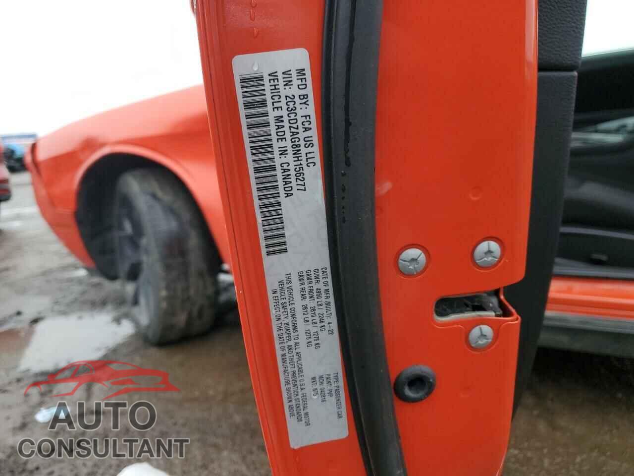 DODGE CHALLENGER 2022 - 2C3CDZAG8NH156277