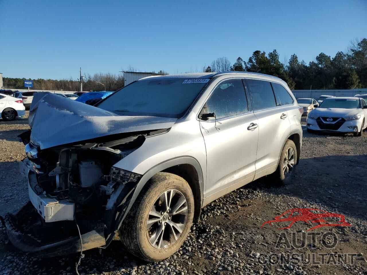 TOYOTA HIGHLANDER 2016 - 5TDJKRFH2GS269138