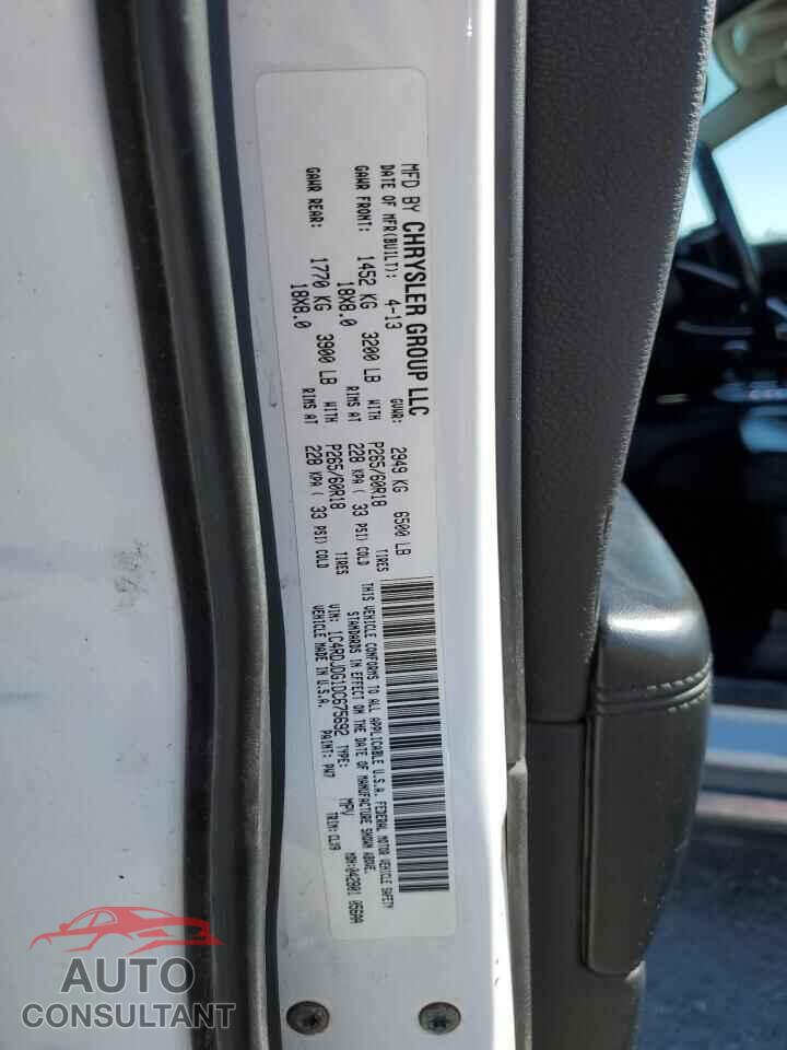 DODGE DURANGO 2013 - 1C4RDJDG1DC675692