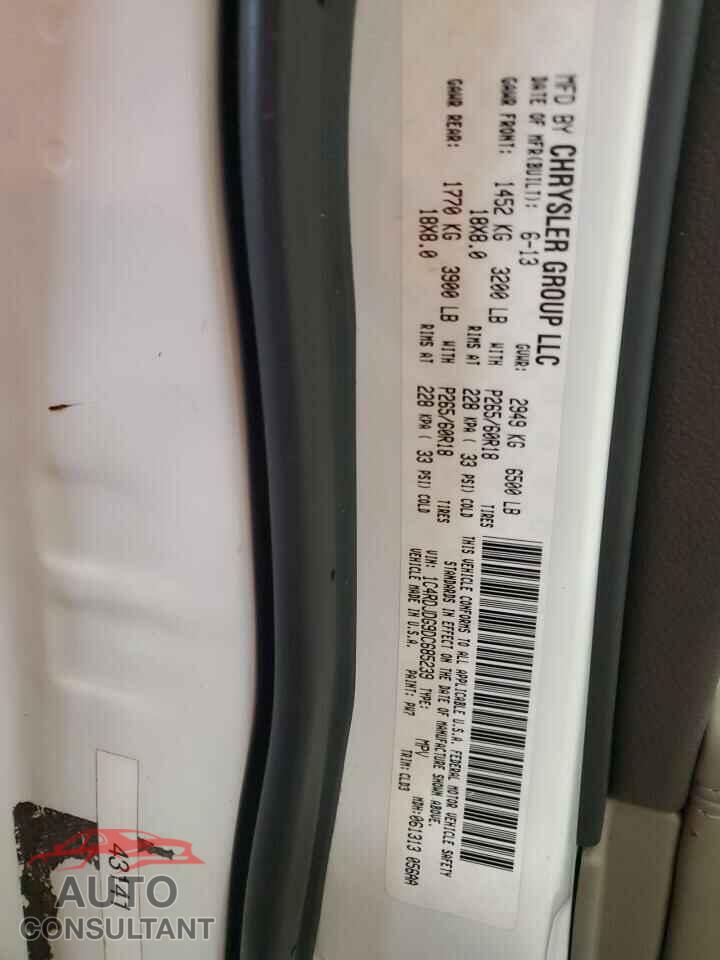 DODGE DURANGO 2013 - 1C4RDJDG9DC685239
