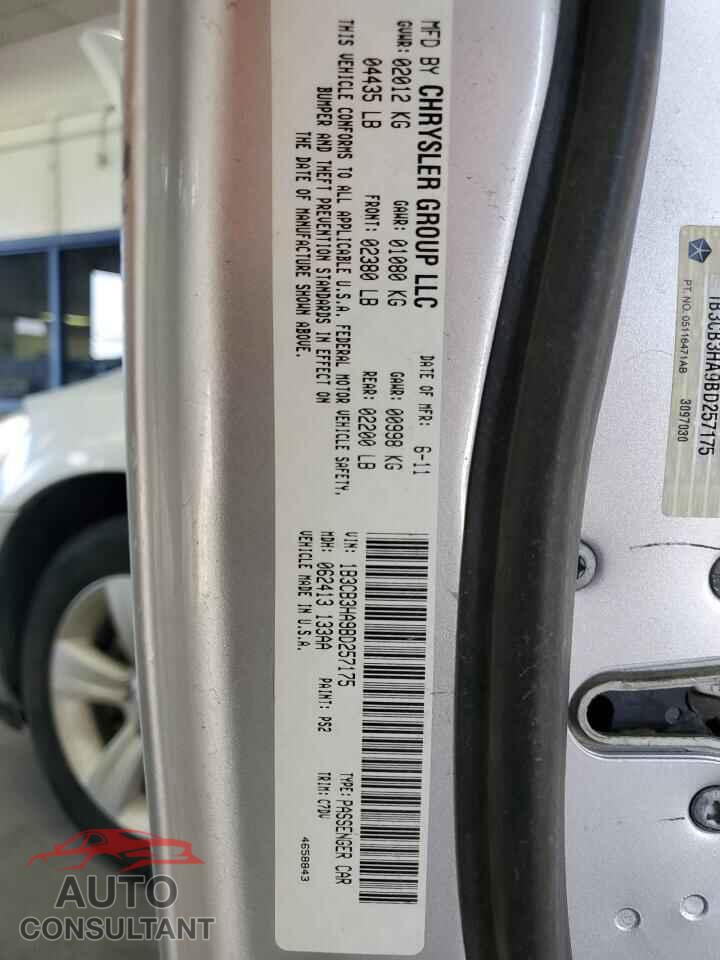 DODGE CALIBER 2011 - 1B3CB3HA9BD257175