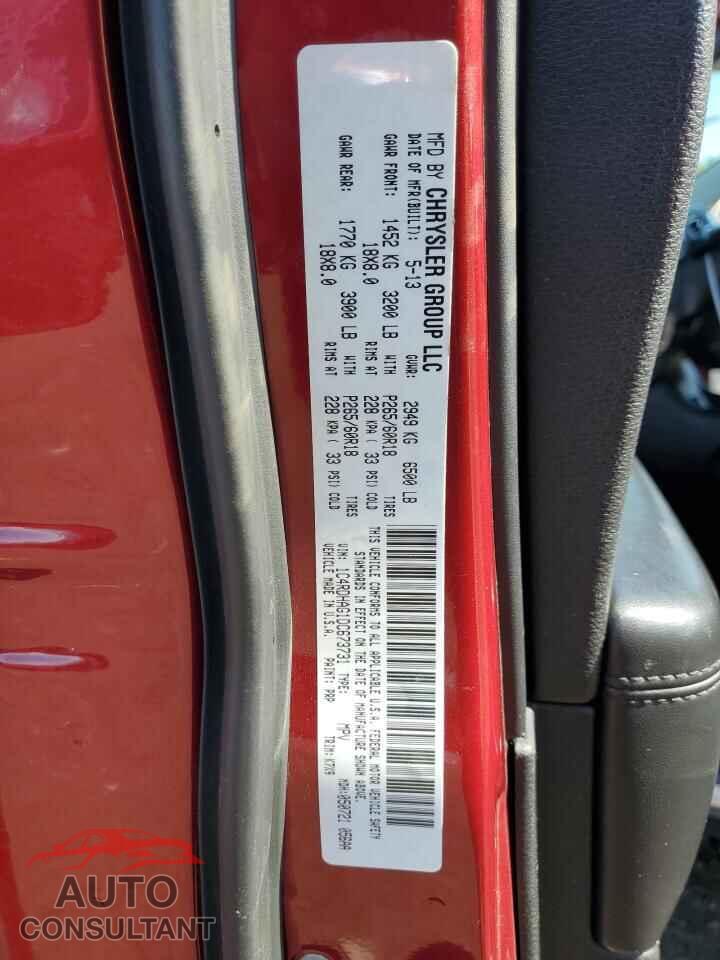 DODGE DURANGO 2013 - 1C4RDHAG1DC673731