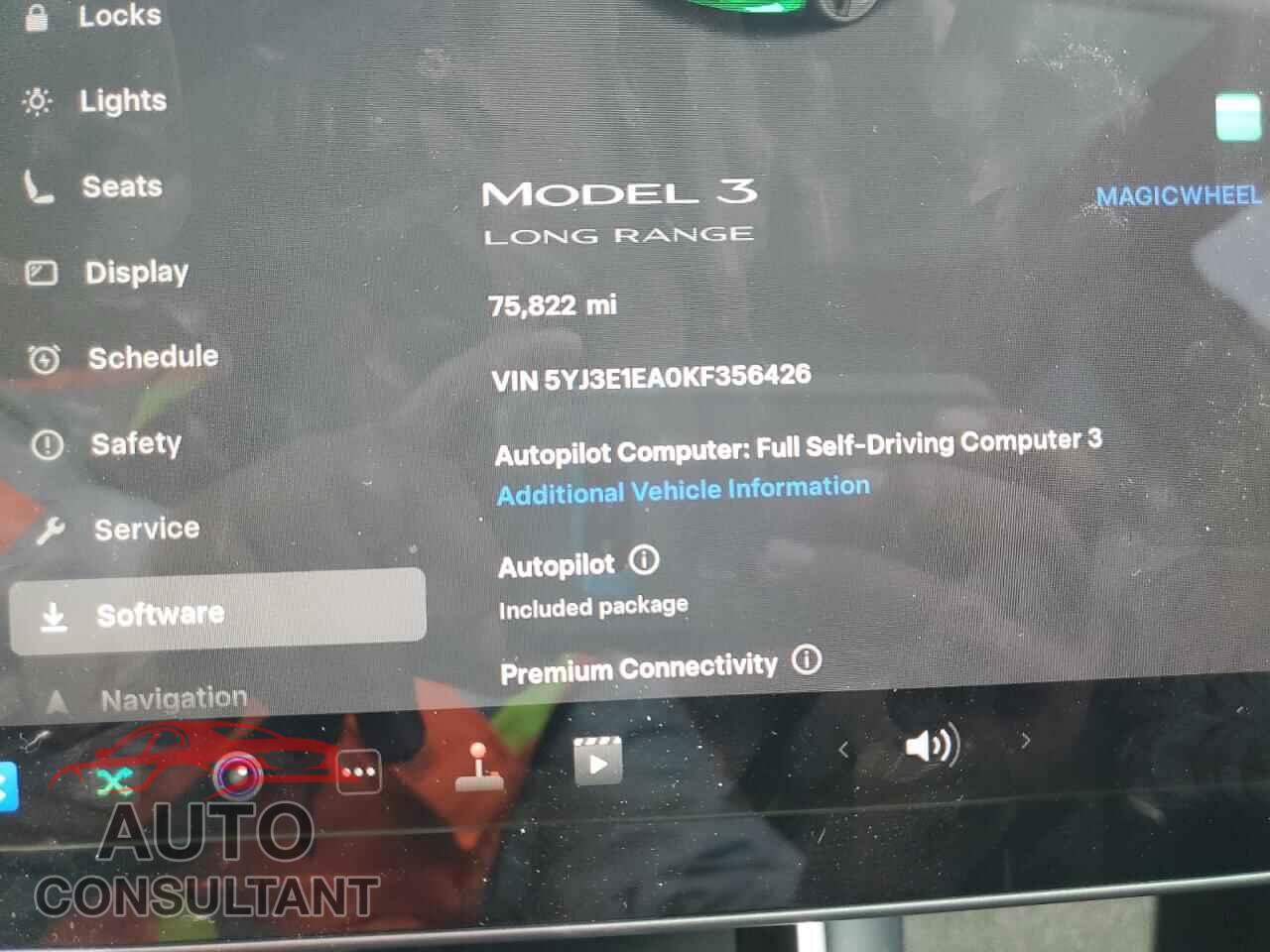TESLA MODEL 3 2019 - 5YJ3E1EA0KF356426
