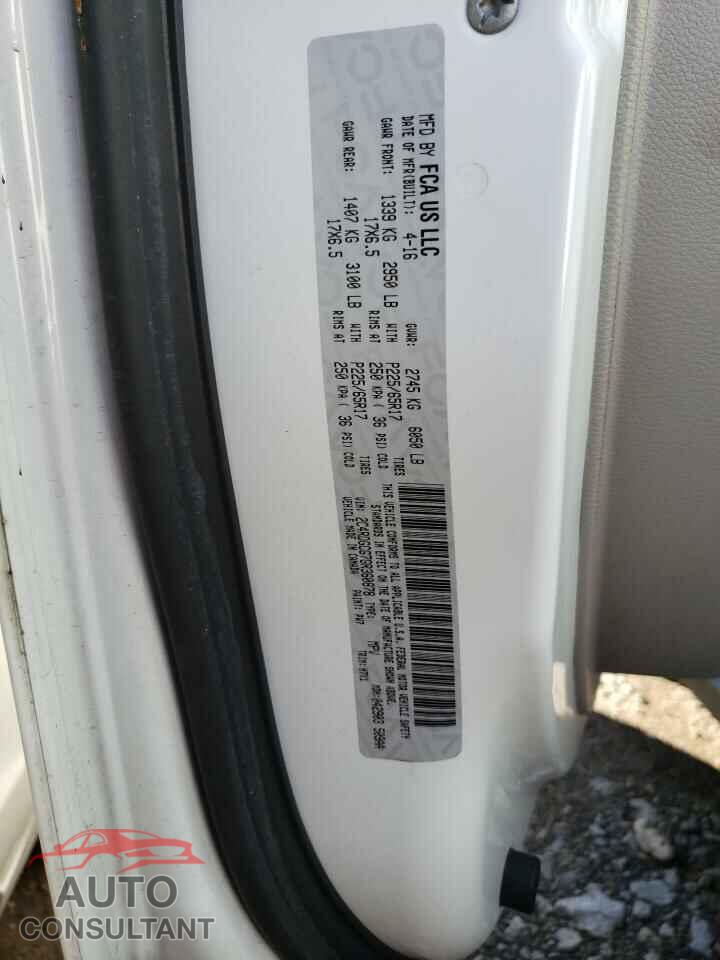 DODGE CARAVAN 2016 - 2C4RDGCG7GR360878