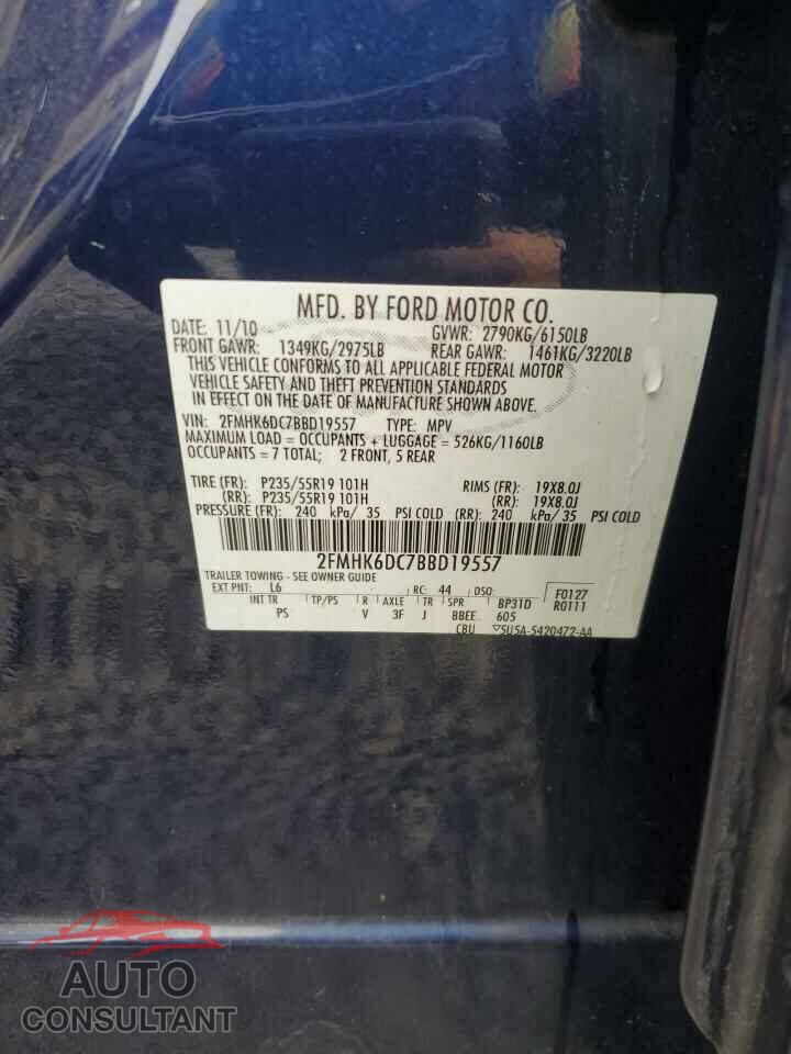 FORD FLEX 2011 - 2FMHK6DC7BBD19557