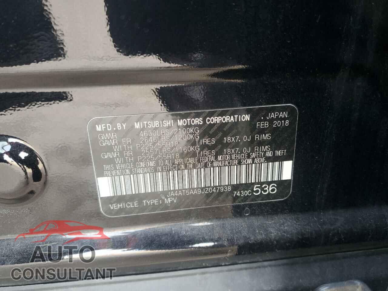 MITSUBISHI ECLIPSE 2018 - JA4AT5AA9JZ047938