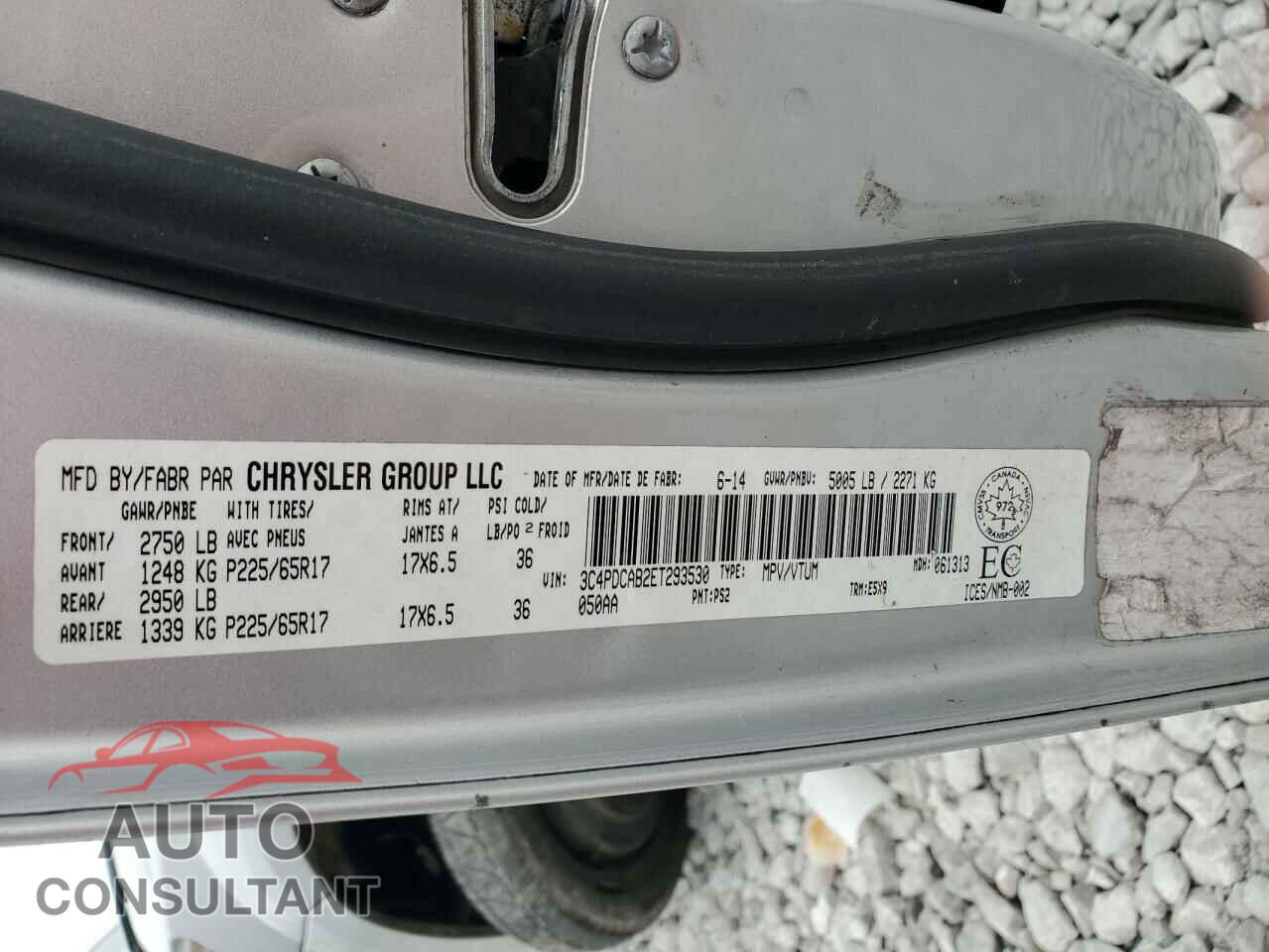 DODGE JOURNEY 2014 - 3C4PDCAB2ET293530