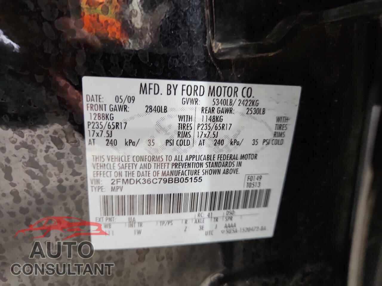 FORD EDGE 2009 - 2FMDK36C79BB05155
