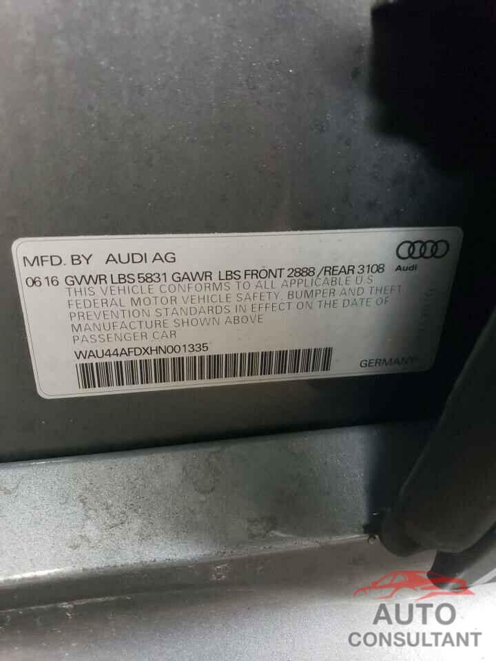 AUDI A8 2017 - WAU44AFDXHN001335