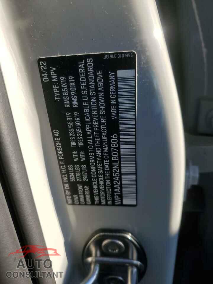 PORSCHE MACAN 2022 - WP1AA2A52NLB07806