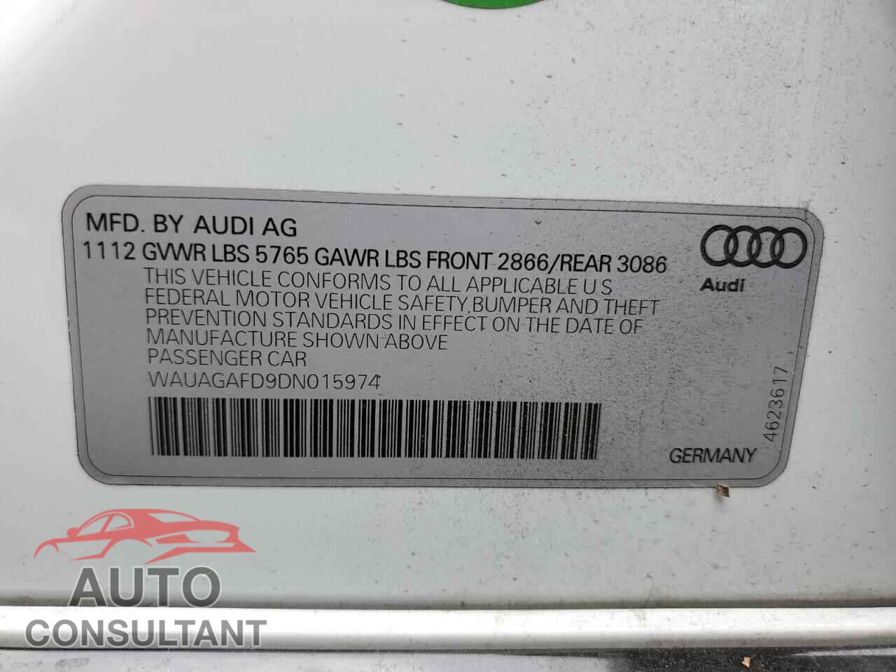 AUDI A8 2013 - WAUAGAFD9DN015974