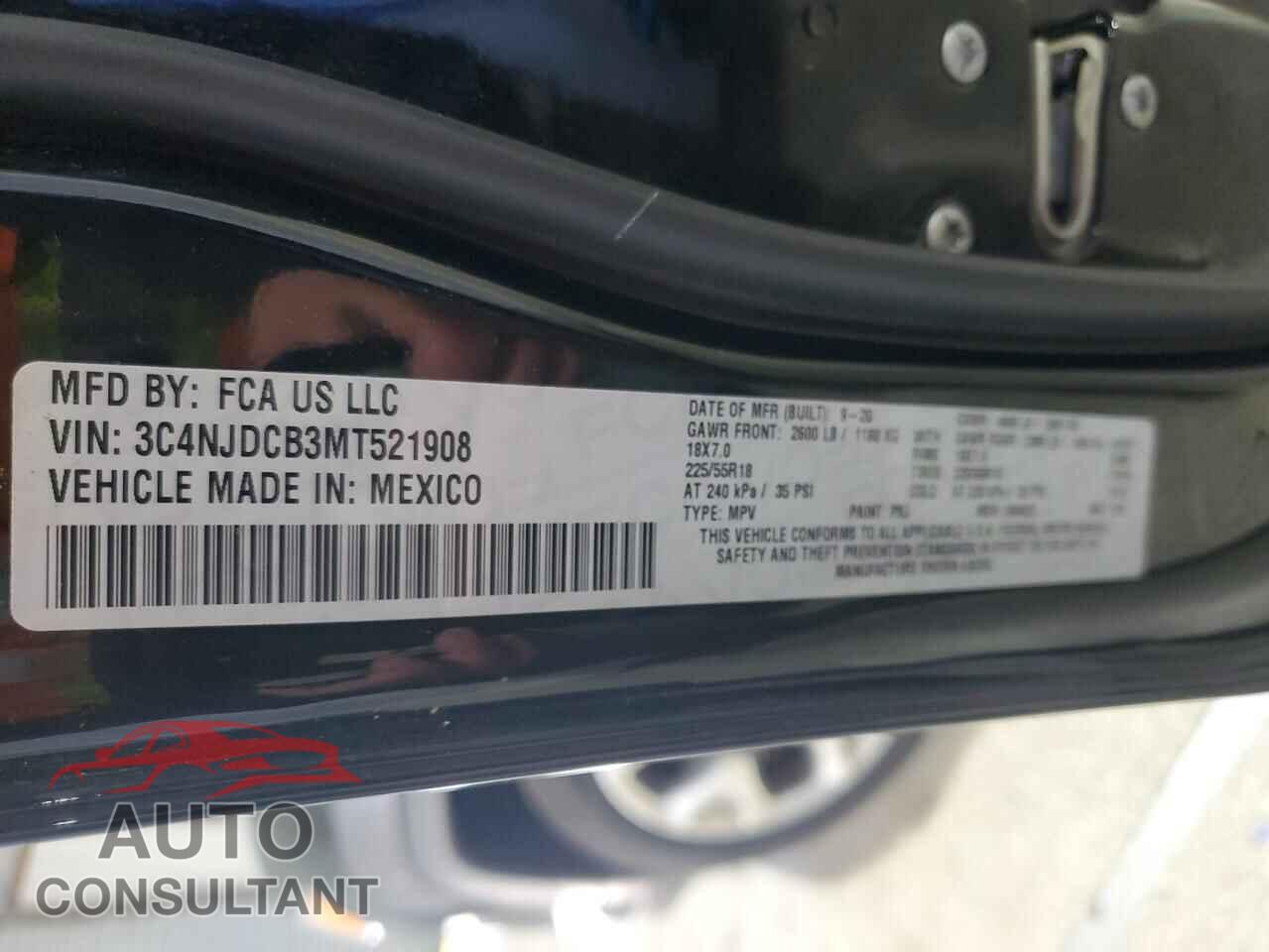 JEEP COMPASS 2021 - 3C4NJDCB3MT521908