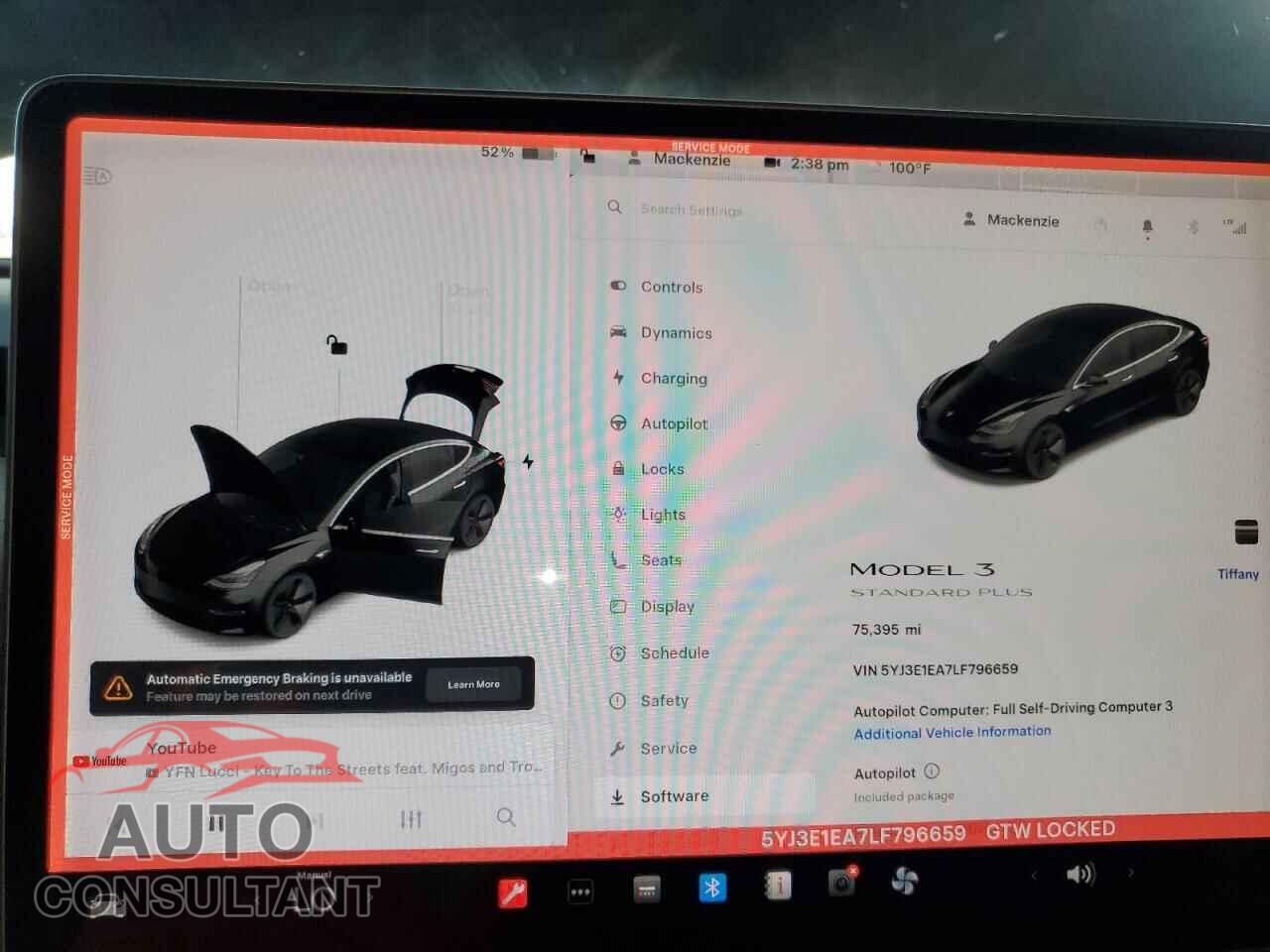 TESLA MODEL 3 2020 - 5YJ3E1EA7LF796659