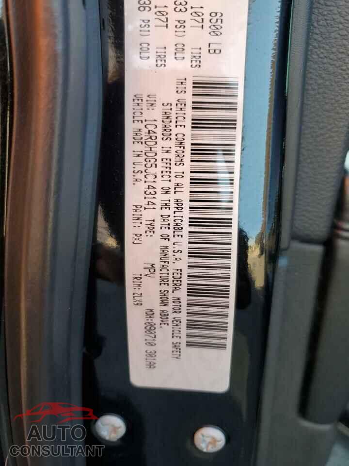 DODGE DURANGO 2018 - 1C4RDHDG5JC143141