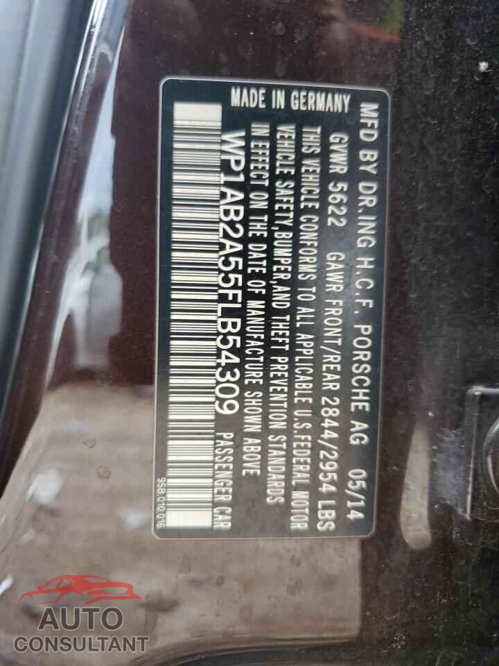 PORSCHE MACAN 2015 - WP1AB2A55FLB54309