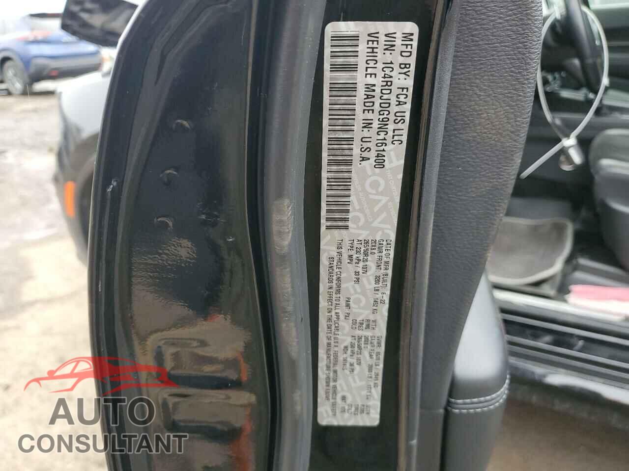DODGE DURANGO 2022 - 1C4RDJDG9NC161400