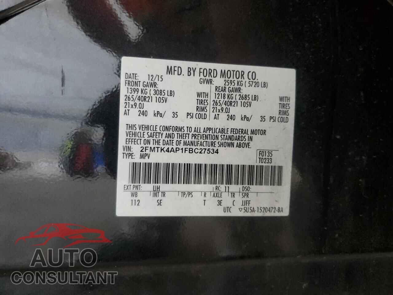 FORD EDGE 2015 - 2FMTK4AP1FBC27534