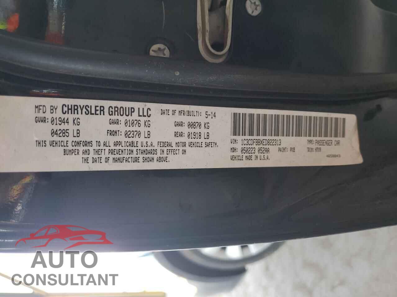 DODGE DART 2014 - 1C3CDFBBXED822313