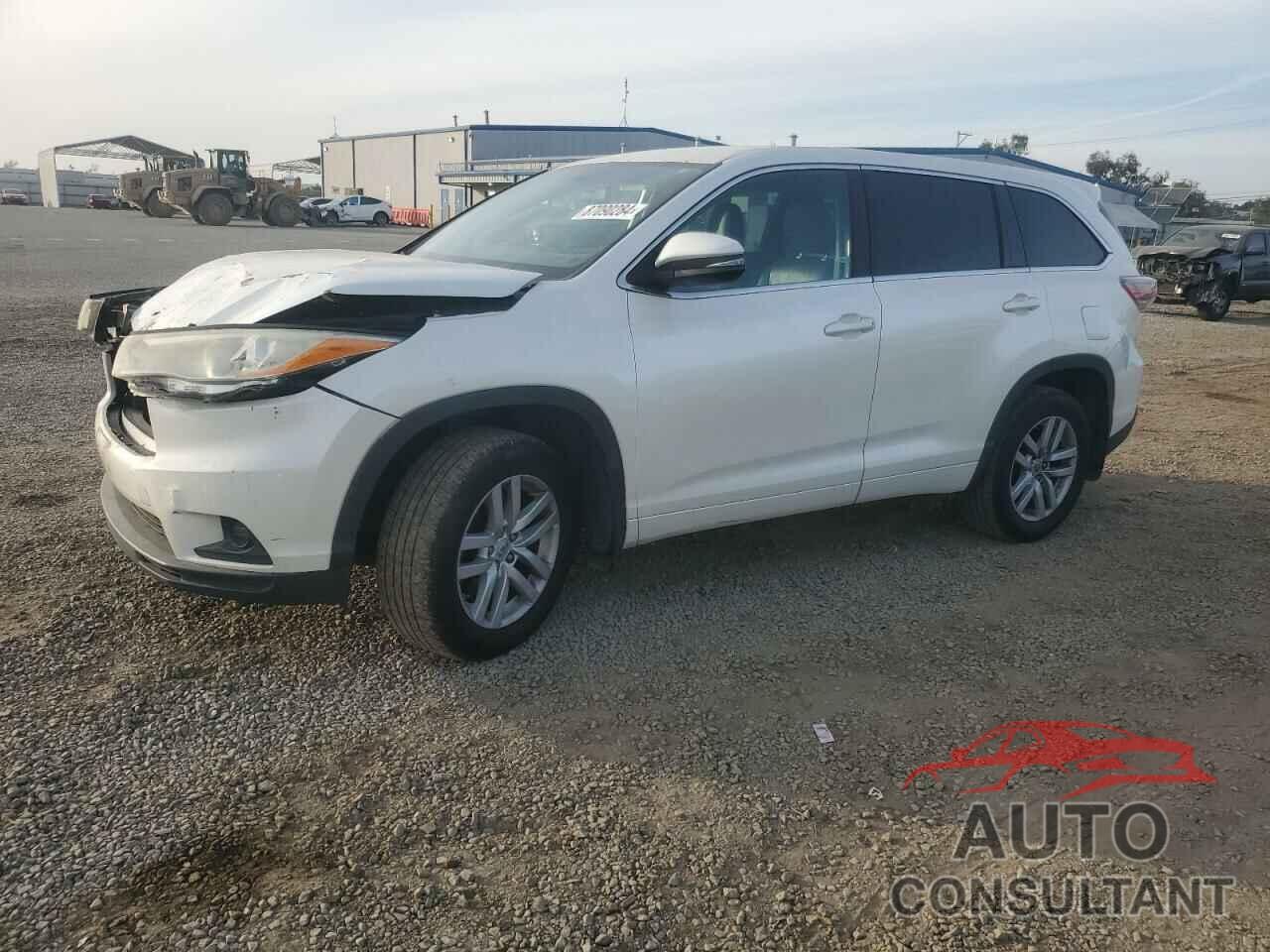 TOYOTA HIGHLANDER 2014 - 5TDBKRFH5ES040096