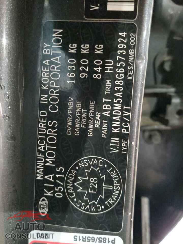 KIA RIO 2016 - KNADM5A38G6573924
