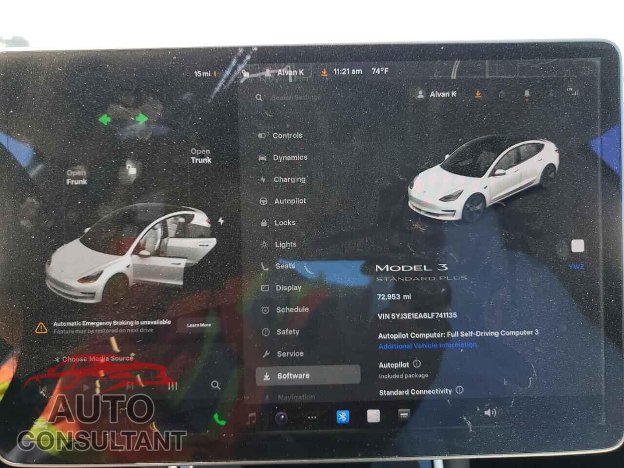 TESLA MODEL 3 2020 - 5YJ3E1EA6LF741135