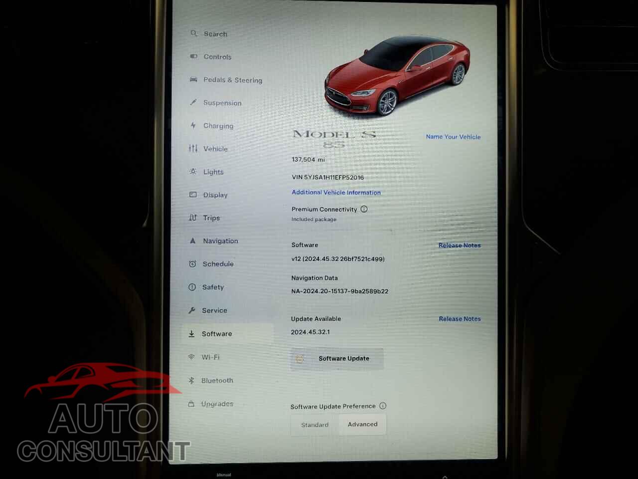 TESLA MODEL S 2014 - 5YJSA1H11EFP52016