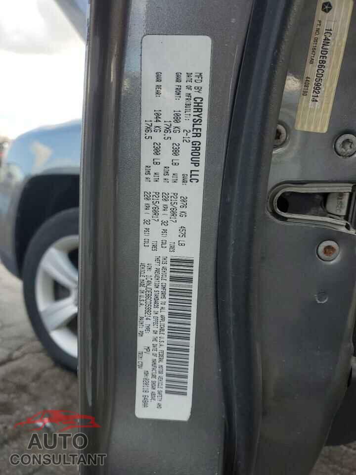 JEEP COMPASS 2012 - 1C4NJDEB6CD599214
