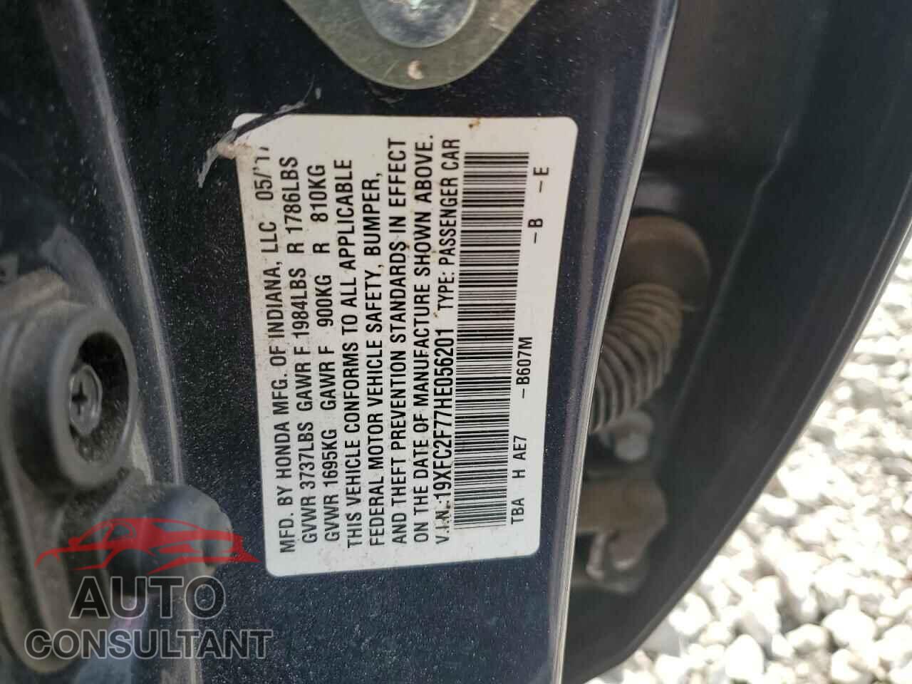 HONDA CIVIC 2017 - 19XFC2F77HE056201