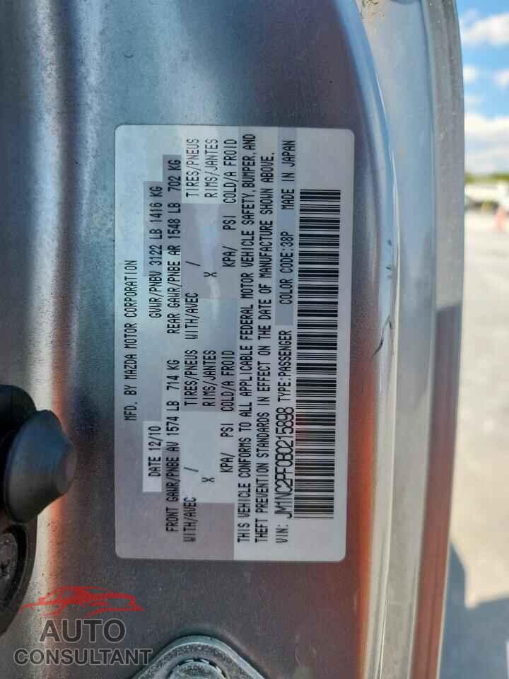 MAZDA MX5 2011 - JM1NC2PF0B0215898