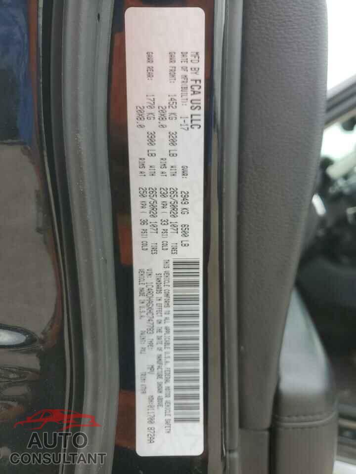 DODGE DURANGO 2017 - 1C4RDHAGXHC747783